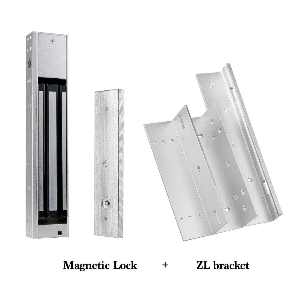 Electromagnetic Magnetic Lock Access Control Electric Lock with ZL Bracket DC12V Fail Safe for Single Door 180KG