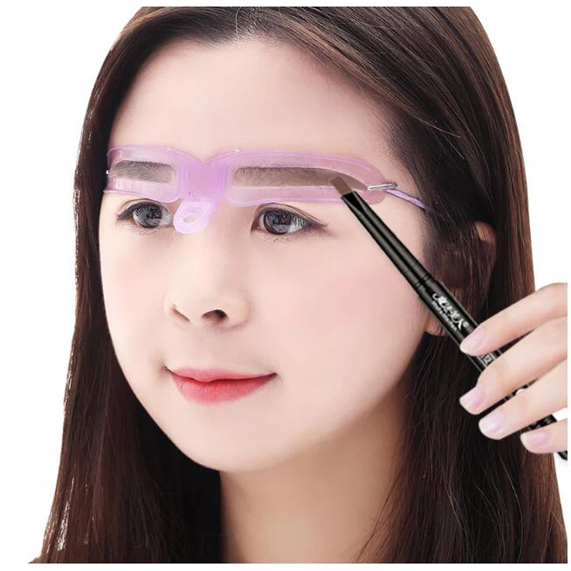 8 Soorten Herbruikbare Wenkbrauw Stencil Wenkbrauw Heerser Cosmetica Eye Brow Vorm Mold Styling Vormgeven Template Card Makeup Beauty Kit