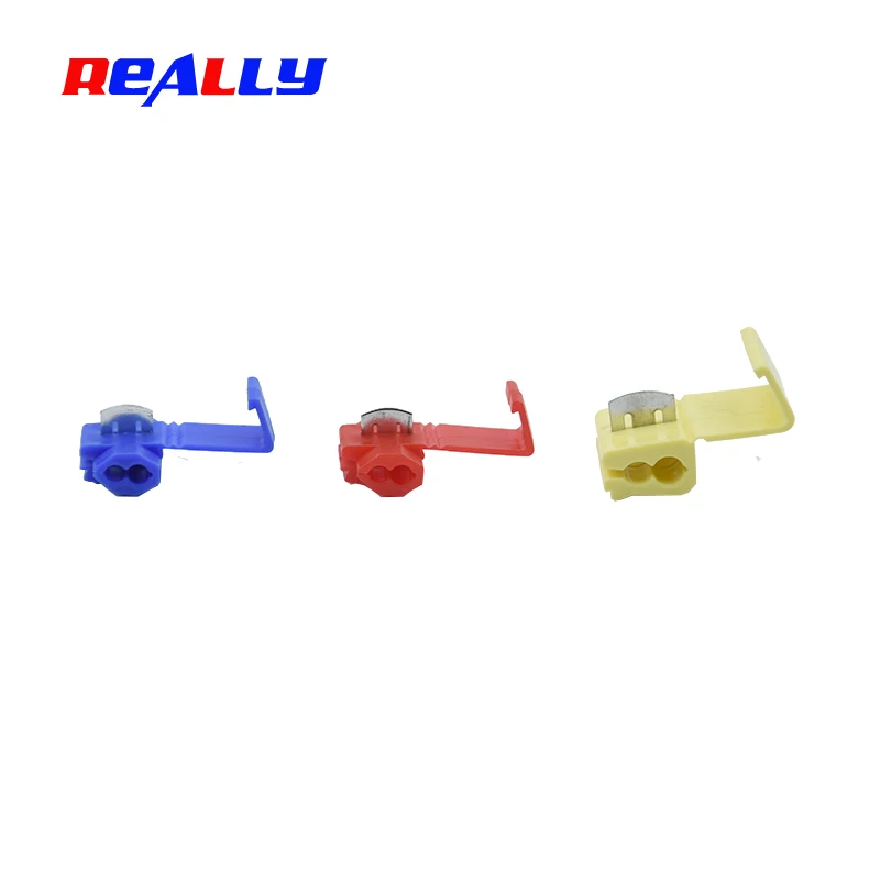 10/50Pcs Blue RED YELLOW Scotch Lock Crimp Terminals Electrical CableConnectors Fast Quick Splice Lock Wire Terminals Crimp T80