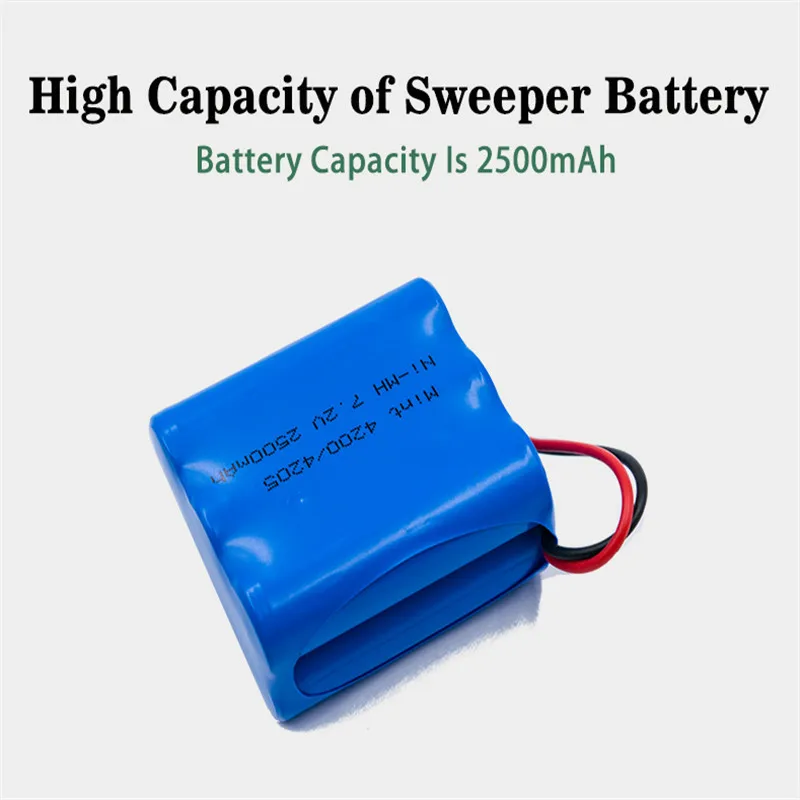 Safety High Quality Vacuum Mopping Cleaner Robot Battery 7.2V 2500mah Rechargeable Battery For Mint/4200/4205 iborot 320 321