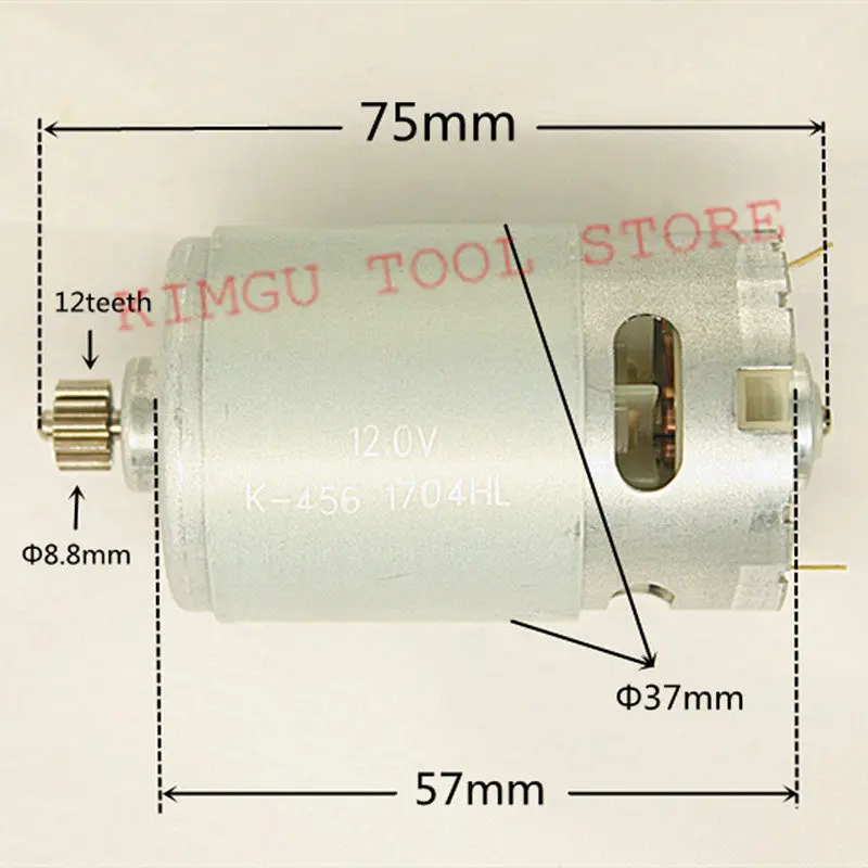 

12 Teeth Replacement Motor DC 10.8V 12V For HITACHI MAKITA 10.8V 12V Cordless Drill Driver Batt-Oper Screwdriver tools parts