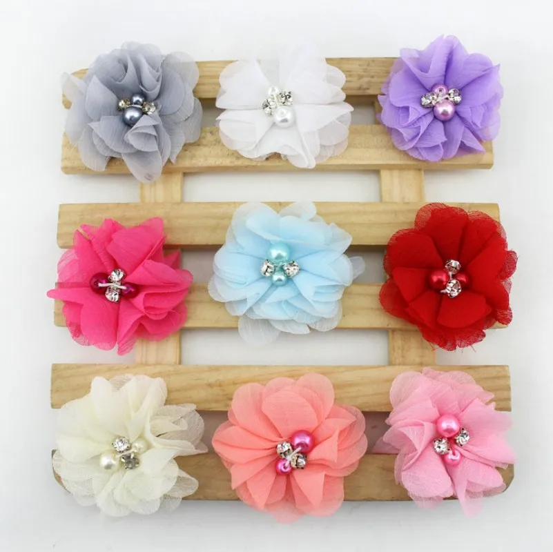 9pcs Hot Kids Baby Girls Bebe Children Baby Cute Infant Head Flower Hair Accessories DIY Materials Hair Accessories Headwear