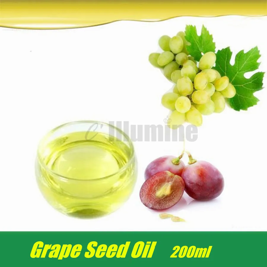 Handmade Soap Raw Material Natural Grapeseed Essential Oil Cold Pressure Grape Seed Aromatherapy Moisturizing 200ml