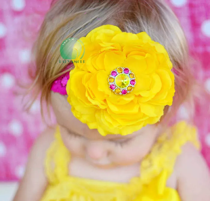 2019 (1 piece) nice girls' yellow headbands baby headwear