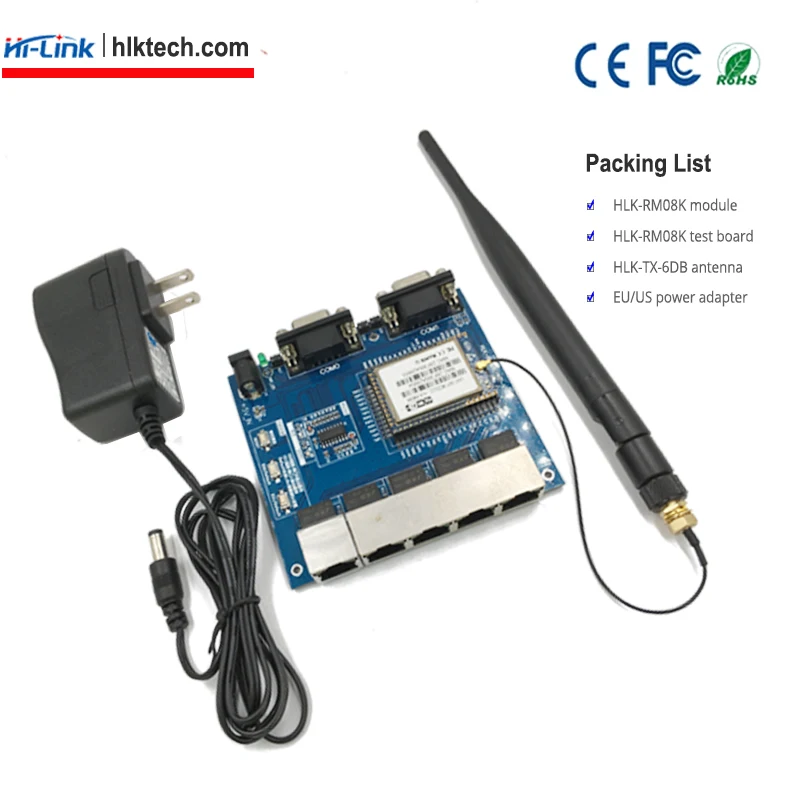 Módulo wifi oficial Hi-Link HLK-RM08K MT7688KN, reemplazo del módulo wifi serie RM04, puerto serie ethernet UART a módulo WIFI CE FCC