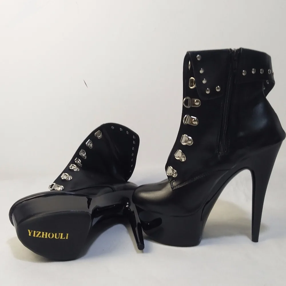 15cm high heels and low-heel dance boots, sexy queen nightclubs, tins and small Dance Shoes