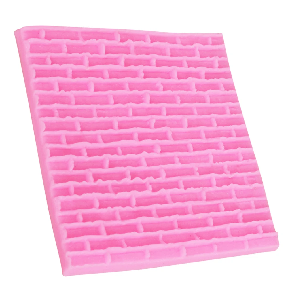 M2020 Castle Brick Wall Texture Cake Border Silicone Cake Molds Cupcake Fondant Cake Decorating Tools Gumpaste Chocolate Moulds