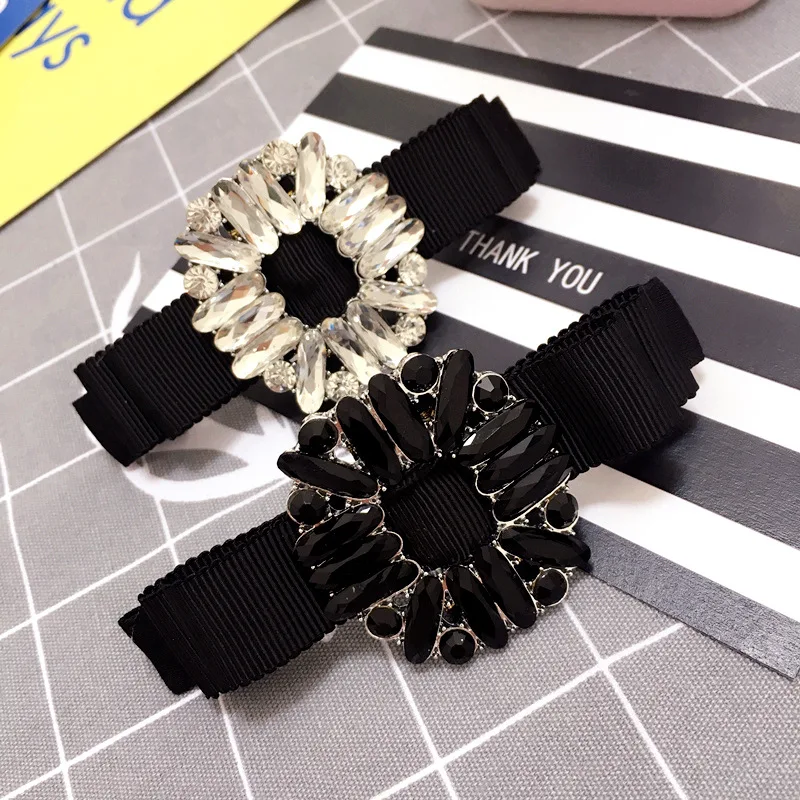 

Women Elegant Fashion crystal square Hair Clip Headdress Zircon Spring Clip Hairpin Headwear Handmade Hari Accessories