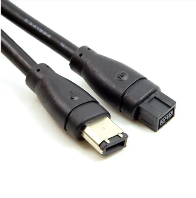 Cablecc FW-018-1.8M wholesale 9 Pin to 6 Pin male to male Beta Firewire 800 Firewire 400 9 6 Cable IEEE 1394B 1.8M Black