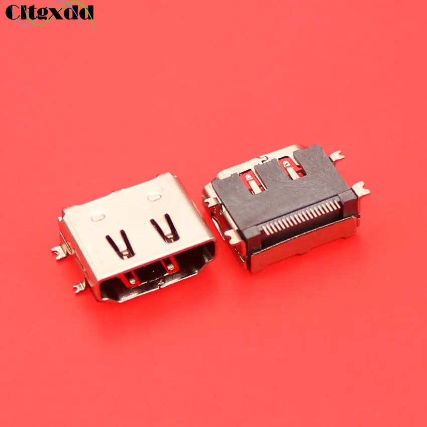 cltgxdd 19 pin HDMI Plug USB Port connector, 4 fixed feet, 19pin  180-degree.HDMI jack socket repair replacement