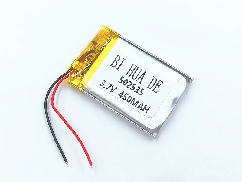 1/2/4 Pcs 3.7 V batteria ai polimeri di litio 502535 450 mAh MP3 MP4 MP5 GPS Bluetooth 5 * 25*35mm batteria piccolo stereo Digitale Del Prodotto