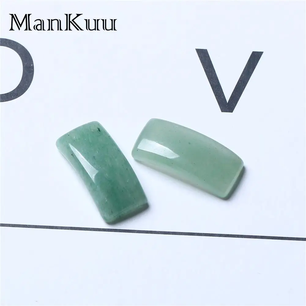 ManKuu 8*18mm Curved Cabochon Natural Rhinestone Agates Turquoises Tiger Eye Curved Tube Stone Beads For Jewelry Making Charms