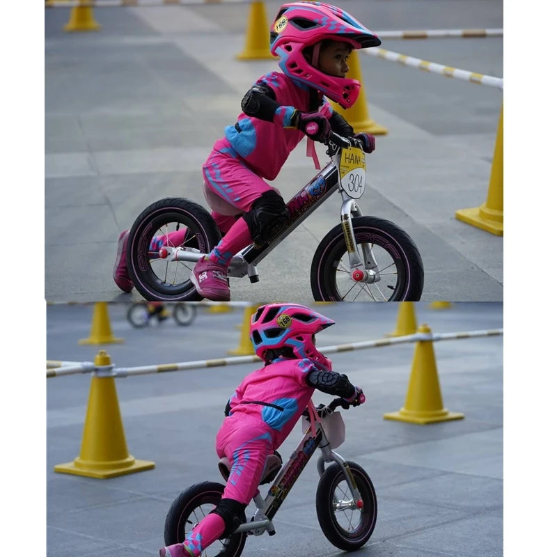 Kids Cycling Jersey Set Long Sleeve Breathable Boys Girls Bike Suit Ropa Ciclismo UV Protection Children Sports Clothing Maillot