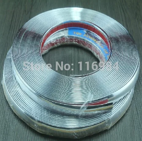 10mm x 3meters car styling self adhesive chrome strip MOULDING TRIM FOR CAR Rearview Mirror хром для авто