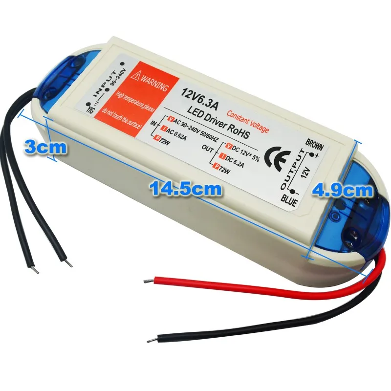 High Quality DC 12V 18W/28W/48W/75W/100W Power Supply LED Driver Adapter Transformer Switch For LED Strip LED Light Bulb