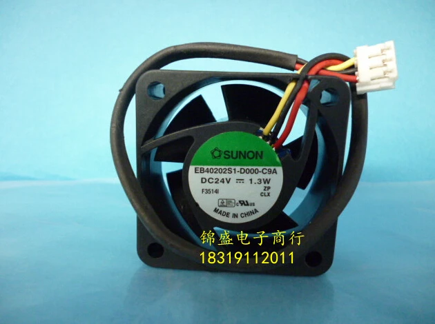 Genuine  EB40202S1-D000-C9A 40*40*20 24V 1.3W 3 line of Maglev fan