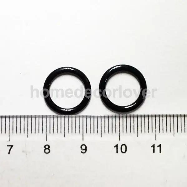 100/lot 8mm/10mm/15mm/20mm/25mm Black Bra Adjuster Metal Slider Hook Ring for Bikini Lingerie