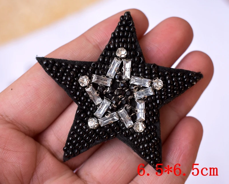 Hollow Star crystal sequins Rhinestones bead patches sew on beading applique clothes shoes bags decoration patch DIY