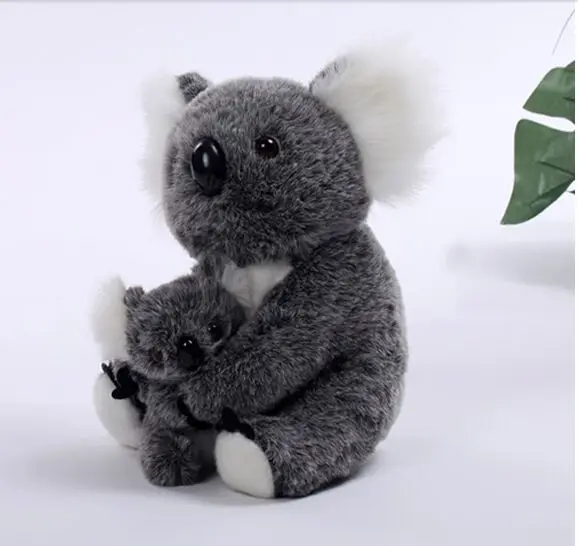 lovely plush gray koala toy new koala mother&baby doll birthday gift about 30cm 2794