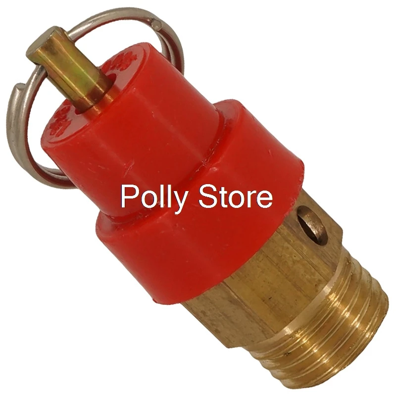 1 PC Pneumatico Compressore Raccordo 1/4 "BSP Filettatura Maschio Valvola Limitatrice di Pressione 8 KG 0.8MPA Red Cap
