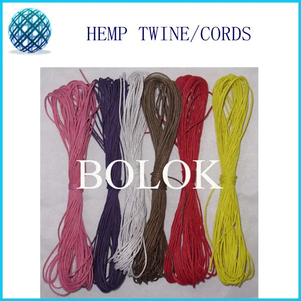 

1mm waxed and colored hemp cords 36pcs/lot(10m/bundle)(total 360m) 12 Kinds color wholesales by free shipping