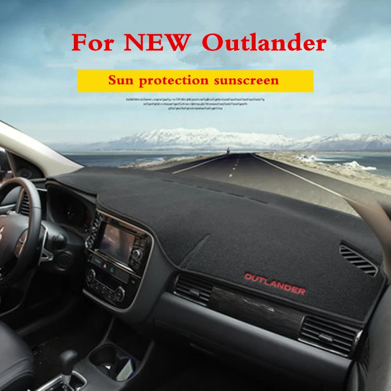 For Mitsubishi Outlander 2013-2021 Car Dashboard Cover Case Instrument Panel Mat Sun Shade Carpet Interior Protective Pad