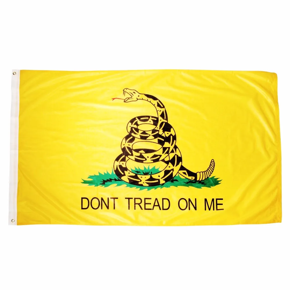 3x5 Foot Gadsden DON'T TREAD ON ME Culpepper Rattlesnake UV Fade Resistant Canvas Header and Double Stitched  Delaware DE Flags