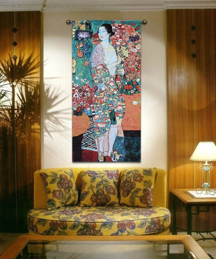 Art Aubusoon design Klimt - Adele famous painting Dancer Wall hanging tapestry  PT-12