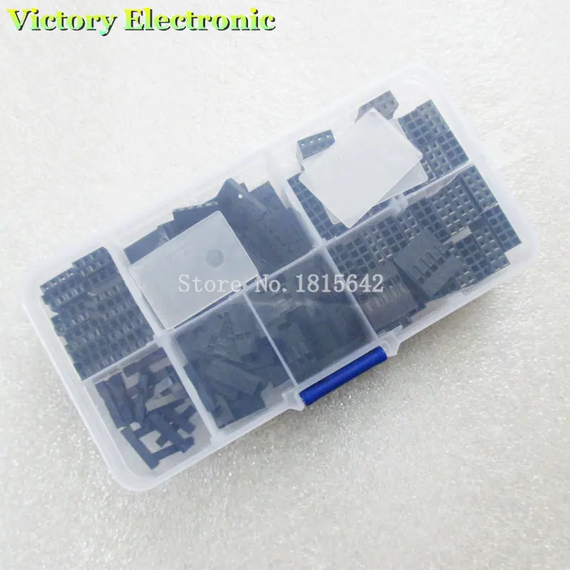 140PCS/LOT 2.54mm Plastic Dupont Jumper Wire Kit With Box 1P 2P 3P 4P 5P 2*4P 2*5P Wire Plug Cable Housing Female Pin Connector