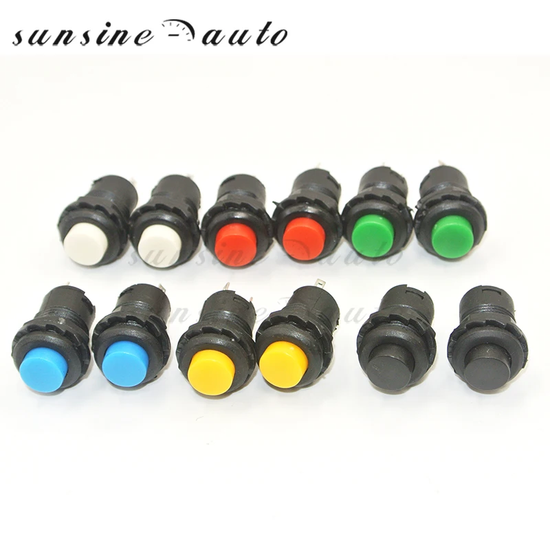 

200pcs Momentary Push Button Switch 12mm Momentary pushbutton switches 3A /125VAC 1.5A/250VAC Reset Button