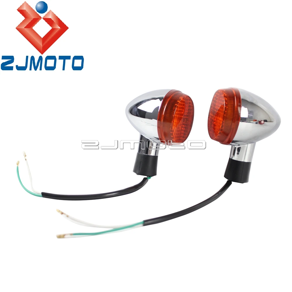 1 Pair Rear Motorcycle Turn Signals Light For Honda Shadow 400 750 VT750 2004-2007 Turn Indicator Lights Blinkers