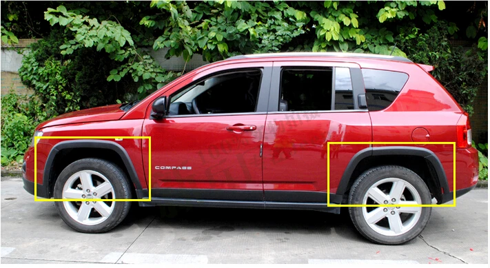 For Jeep Compass 2011 2012 2013 2014 2015 2016 Black Fender Flare Wheel Brow Extension Arches Car Accessories