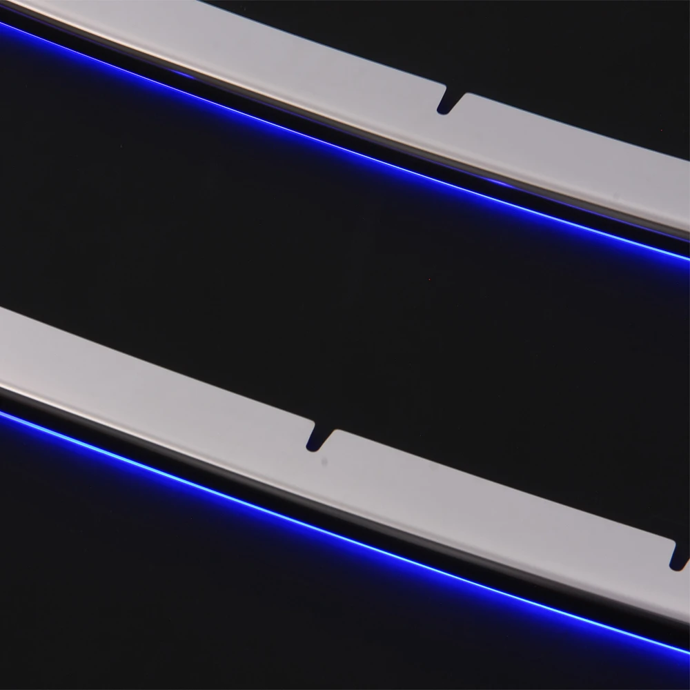 2pcs Blue Led Illuminated Front Bumper Grill Trim Car Styling Cover Accessories For Toyota Alphard 30 2015 UP