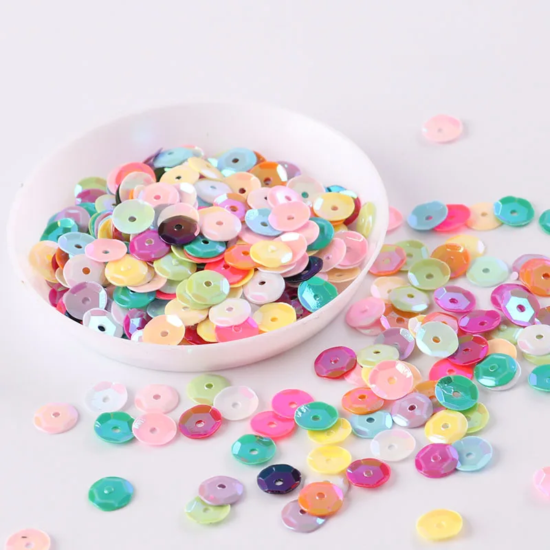 iSequins 720pcs/Lot AB Plated Color 6mm CUP Round Sequins Paillettes Sewing Wedding Craft  Scrapbook, Women Garments Accessories