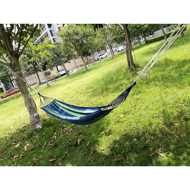 2 Person 200mm*150mm Leisure Hanging Bed Rollover-proof Outdoor Camping Canvas Hammock