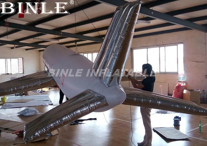 Customized outdoor advertising giant inflatable airplane model large space shuttle for event decoration