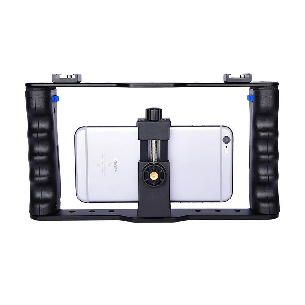 Yelangu Smartphone Video Rig Filmmaking Vlogging Rig Cage Stabilizer for Mobile Phone Samsung Huawei iPhone Xs Max XR X 8 7 Plus