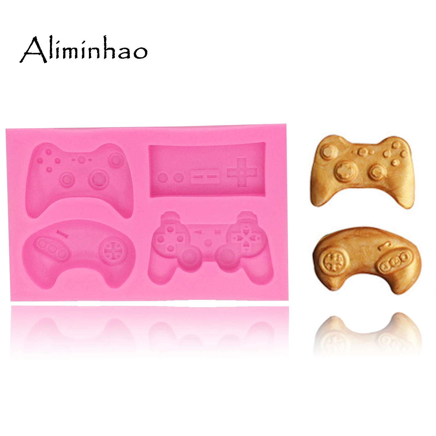 

B1396 keyboard Silicone Mold controller gamepad game boy gift mould sugar craft fondant cake decorating mould baking tool