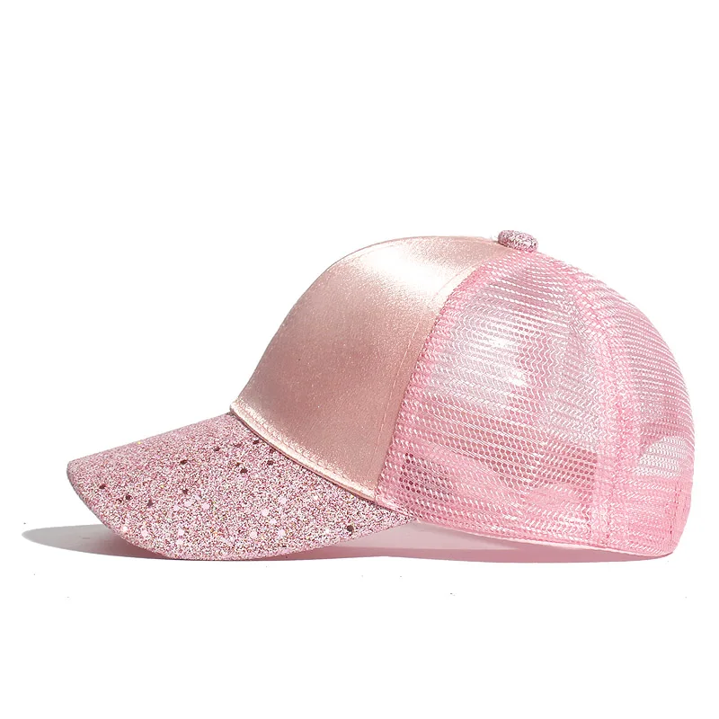 Spring Summer Child Sequin Net Cap Girls Sunscreen Baseball cap Boys Leisure Cap Student Hat Hip Hop Snapback For 2-8 Years old