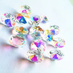 高貴なクリスタルのゴーニュアパーツ,2穴,リング,DIY,ラスト,ガーランド,14mm,高品質,100個