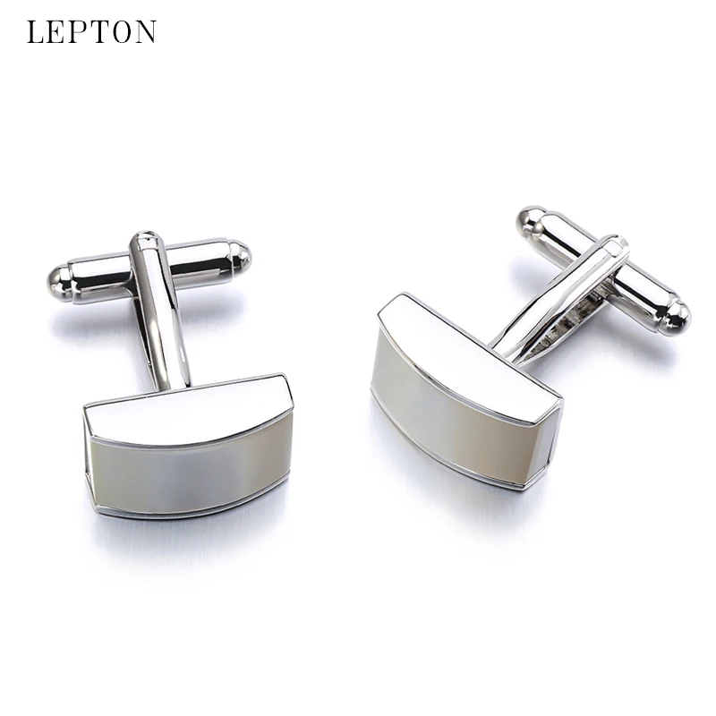 Low-key Luxury Shell Cufflinks For Mens French Shirt Cuffs Cuff links Lepton High Quality Gift Party Gemelos Wedding Cufflinks