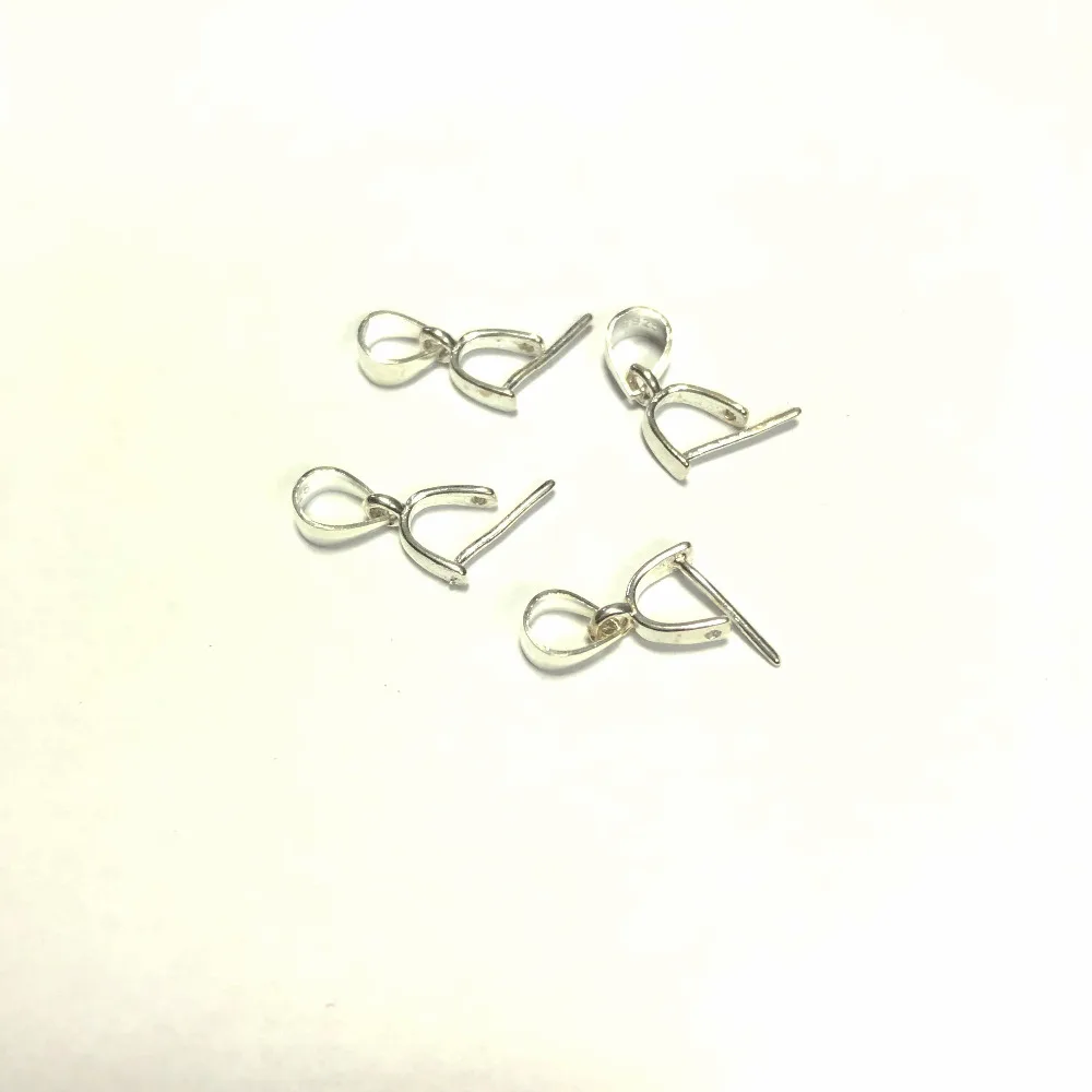 Genuine Silver Pendant Bails 10pcs/lot Solid Sterling Silver 925 Jewelry Clasp For jewelry Making