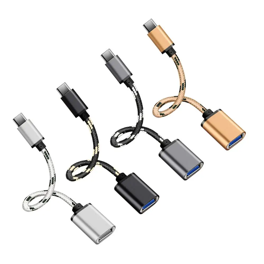 USB 2.0 نوع C ذكر إلى USB 2.0 أنثى OTG سلك بيانات محول نوع C OTG كابل محول ل Sansumg LG سوني HTC Xiaomi Andriod