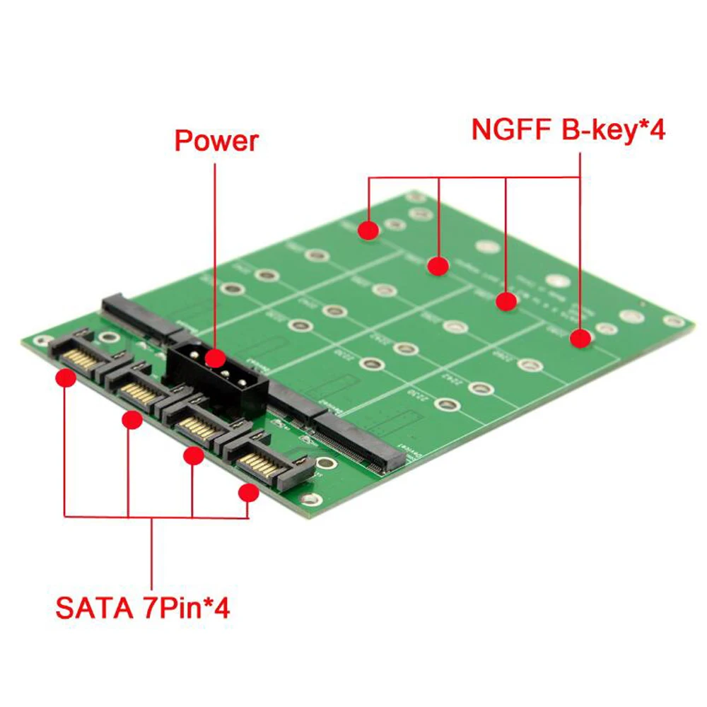 Imagem -06 - Conversor de Compartimento para Disco Rígido Pistas M.2 Ngff b ou b m Chave Ssd para Sata Pinos Suporte 30 mm 42 mm 60 mm 80 mm