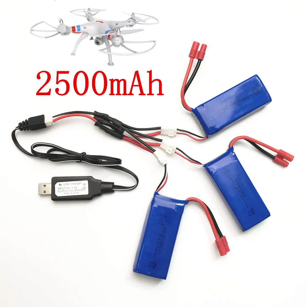 

7.4v 2500MAH Lipo Battery And Charger Set For Syma X8C X8W X8G X8HC X8HW X8HG RC Quadcopter Parts 7.4v Battery 903480