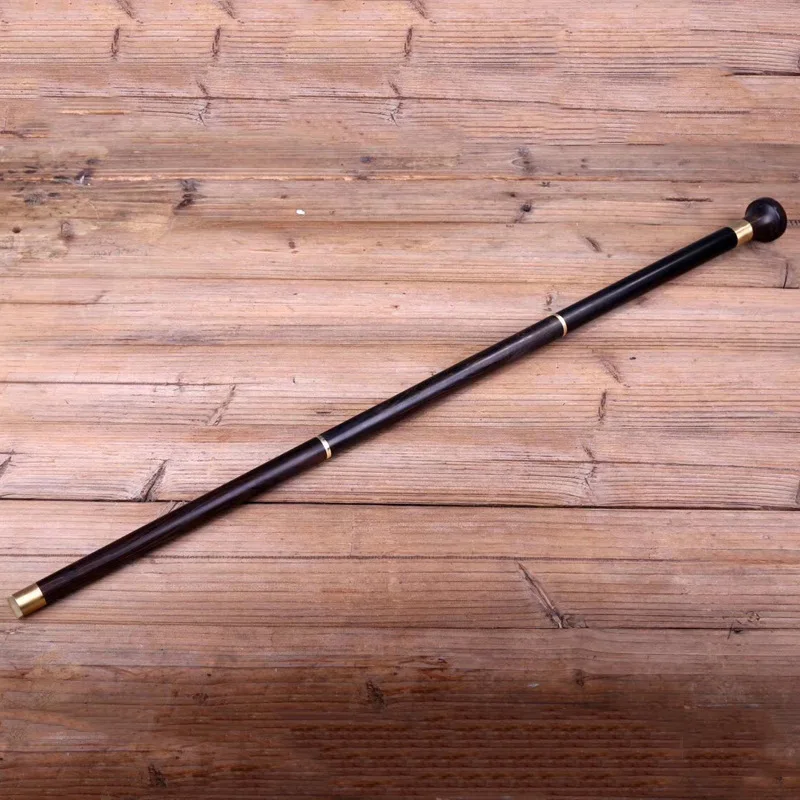 Rosewood detachable walking stick portable modern old people's walking stick crafts elders gift ebony Mahogany stick with round