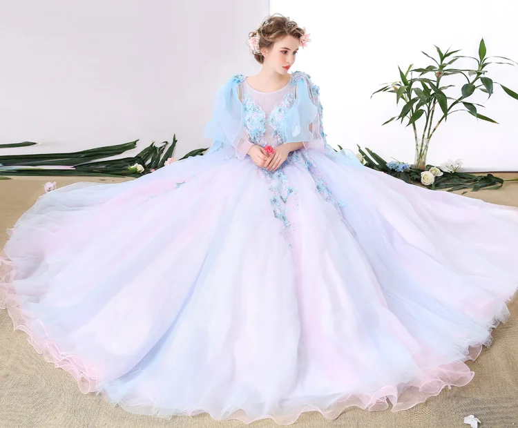 Hellblau jahrhunderts ballkleid mittelalterlichen kleid renaissance-kleid königin Viktorianischen kleid Antoinette/Belle Ball