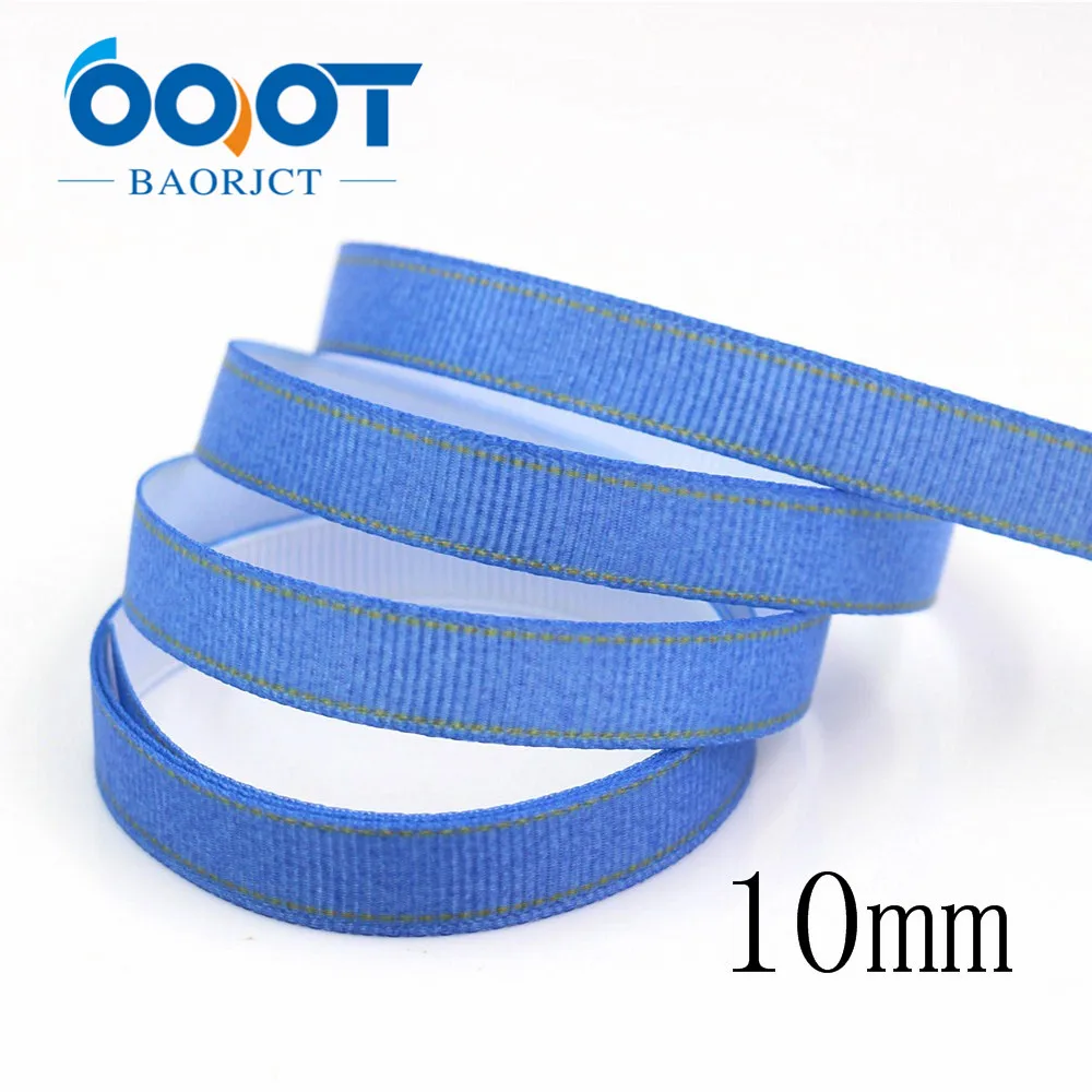 OOOT BAORJCT G-18524-298,10 yard 25/38 mm jeans series Printed grosgrain ribbons,DIY Hair accessories Material wedding gift wrap