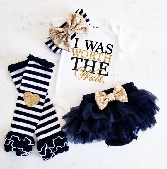 customize Worth the Wait Coming home birthday Long Sleeve bodysuit onepiece Tutu shirt legwarmers toodles Outfit gifts