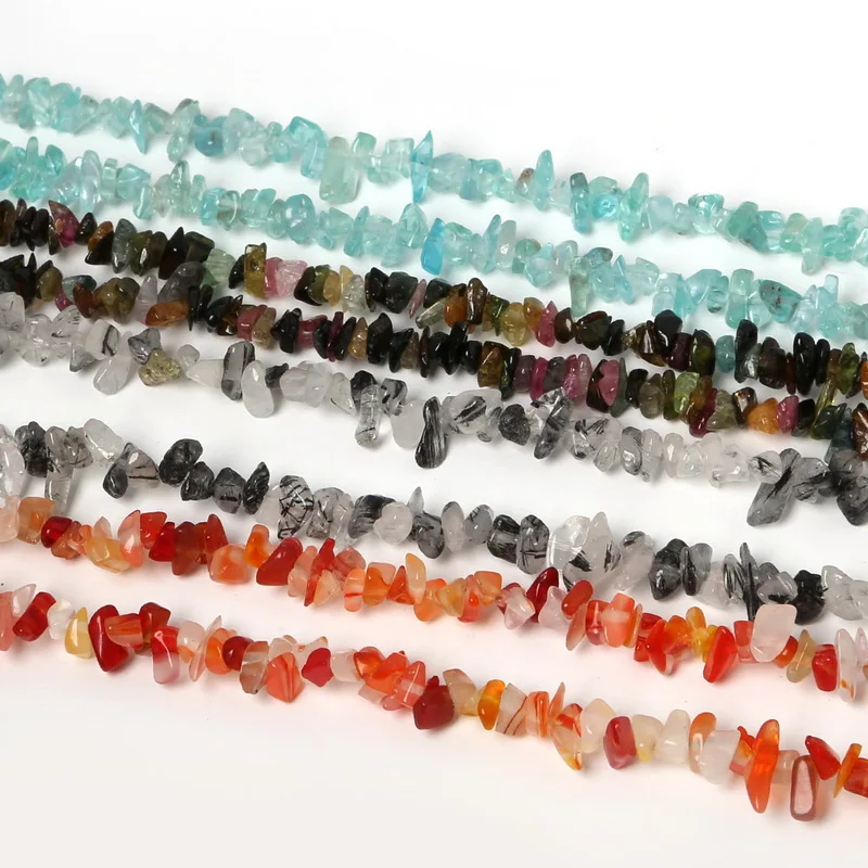 3-5mm Natural Chips Red Loose Bead Agates Apatite Howlite Olivine Coral Amazonite Stone Beads For DIY Bracelet Jewelry Making